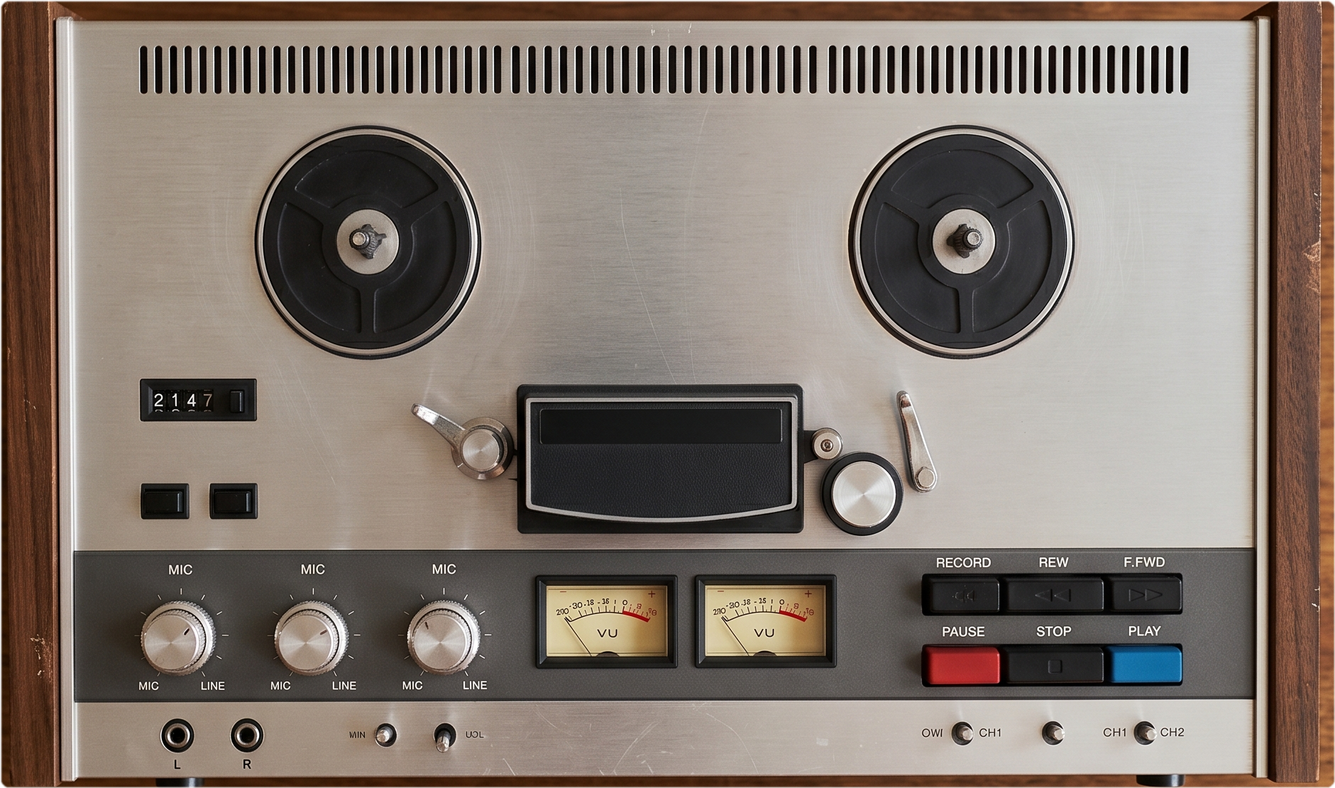 Vintage reel-to-reel tape deck